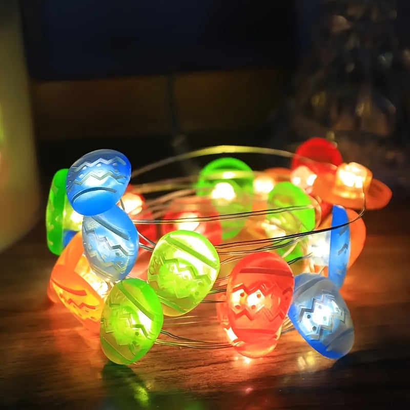 20 LED 小雞和破碎的蛋糕燈串，78 英寸 3D 塑料復活節裝飾公仔燈，電池供電，無插頭，適合房間和臥室節日裝飾
