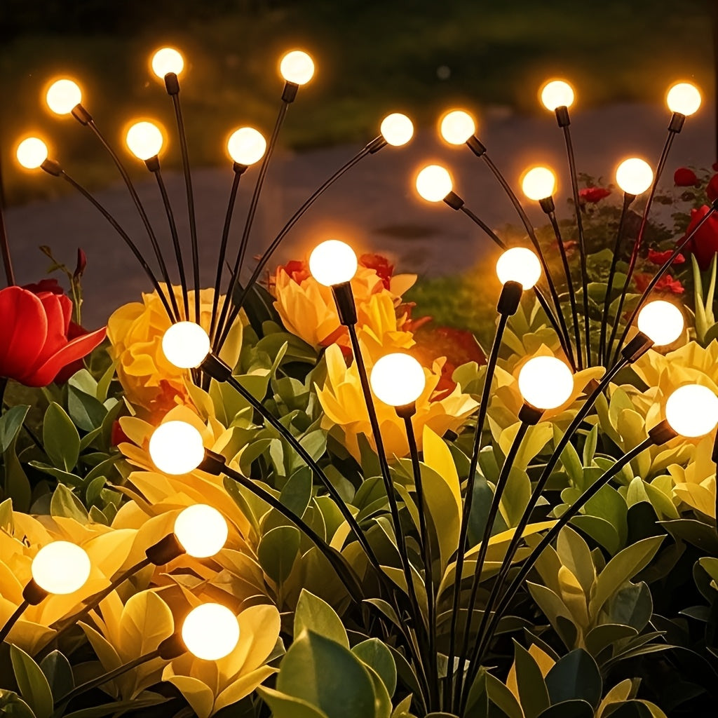 30-Inch 8-Piece LED Small White Ball Warm Light, Solar Powered, 8 Lighting Modes, Outdoor Swaying Light, Suitable for Outdoor Path, Garden, Courtyard Decorative String Light, Birthday Wedding Scene Decorative Atmosphere Creation