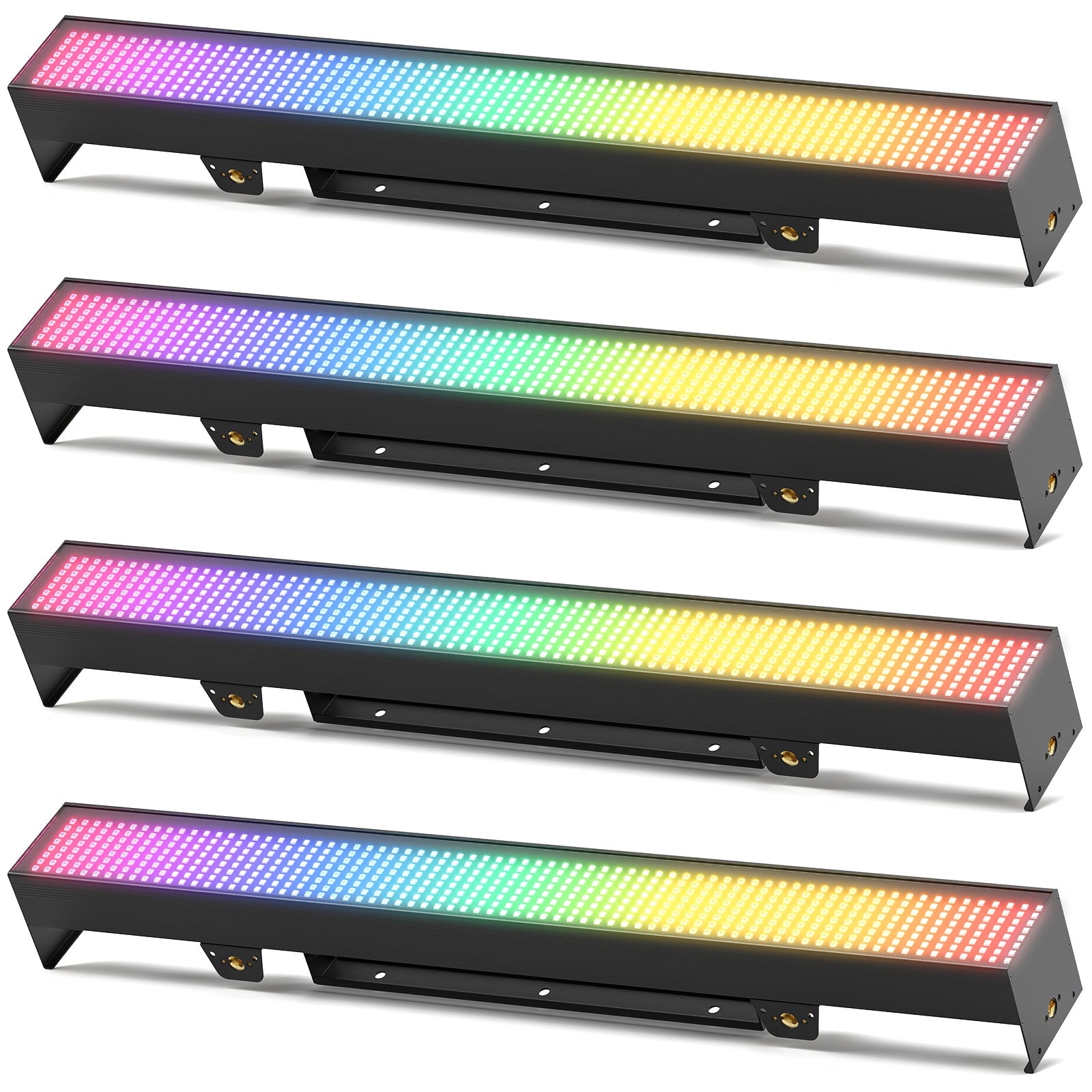 120W 666 LED RGB Wall Washer Light Bar, DJ Party Light Bar Stage Lighting, Supports 3/9/22-Channel DMX Control and Sound-Active Mode, Pixel Strobe Color Changing Light, Wall Washer Light for Church, Club, Live Performance, Wedding