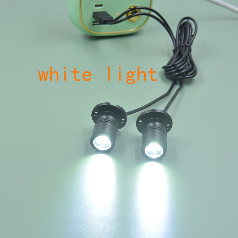 USB small spotlight, display cabinet showcase figurine model light, focused ambiance light, surface-mounted adjustable angle spotlight for wine cabinet, bookshelf light one-to-two counter light