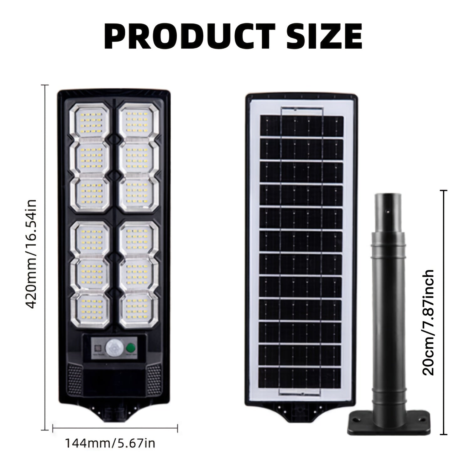 Solar Wall Light | LED Outdoor Street Light 96/192 LED Beads | IP65 Protection Rating | Remote Control Included | High Brightness | Perfect for Garden & Courtyard Walls | Modern Solar Lighting Fixture, Perfectly Suited for Christmas, Halloween
