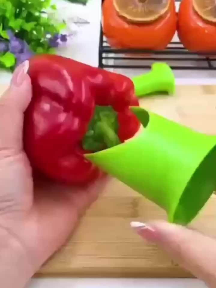 2Pcs Pepper Seed Remover, Plastic Jalapeño Core Remover, Multifunctional Household Chili Deseeder Kitchen Tool