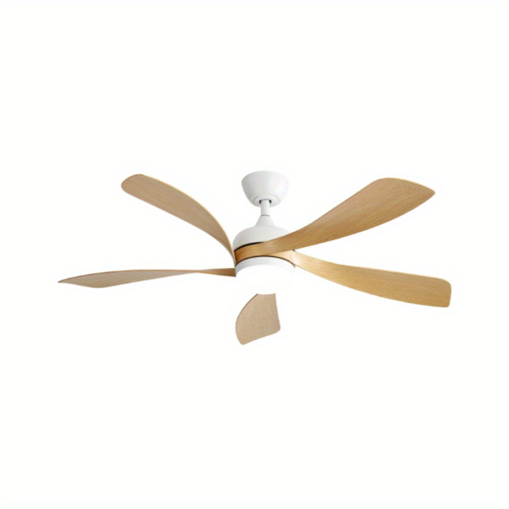 Sofucor 52 Inch Modern Ceiling Fan with Light, 3 Color Dimmable LED, 5 ABS Blades, Remote Control, Reversible DC Motor, Ideal for Room and Bedroom Decoration, Ceiling Fan with Light