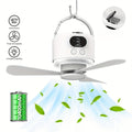 Portable USB Rechargeable Fan with LED Night Light - 10400mAh Battery, Powerful Wind with Remote Control, Ideal for Camping, Dorm, Outdoor Tent & RV Kitchen, Outdoor Cooling | Modern Fan Design | Multi-Function Gadget, Portable Fan