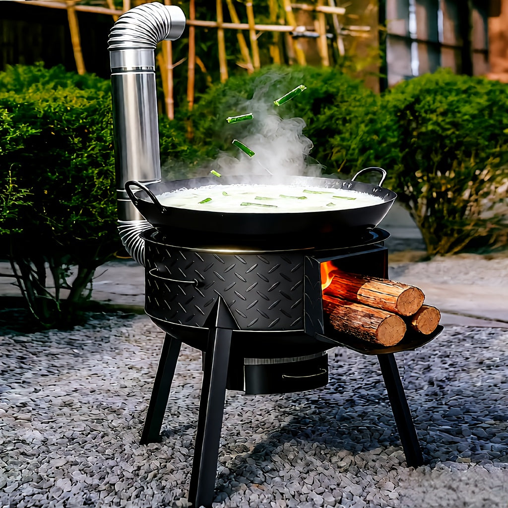 Winter Wood Stove Heating Stove, Indoor & Outdoor Smokeless Earthen Stove for Home, Rural Wood Burning Stove for Kang Heating in Winter
