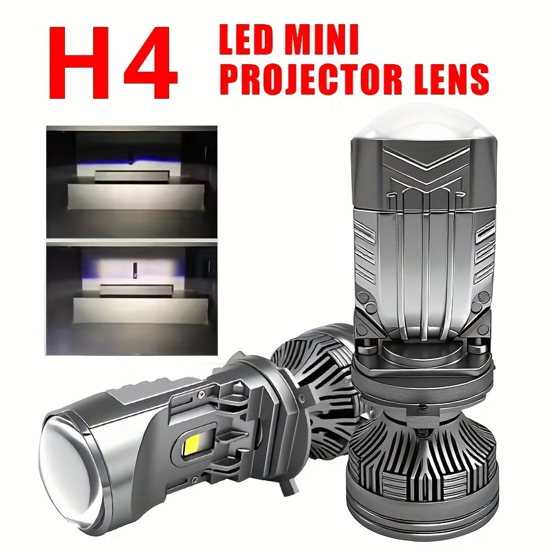 2 High Quality H4 LED Headlights H4-QB085, 50000 Lumens, 8054 CSP Chip, with External Driver Canbus Plug-and-Play, Auto Replacement Upgrade Bulb No Can-Bus Error, White Car LED Headlight Lighting, 12V
