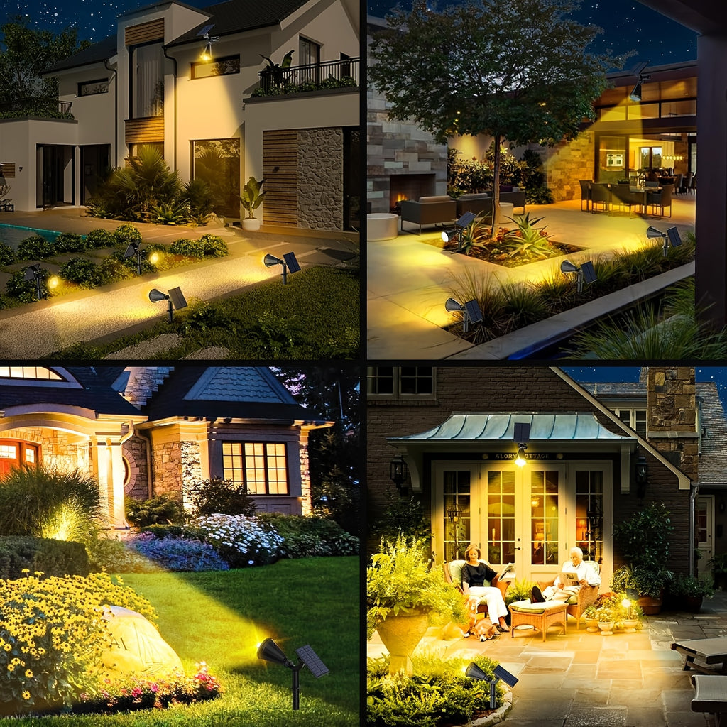 8-Piece Outdoor Solar Spotlight - Waterproof IP65, 4 Modes, Automatic On/Off, 180° Adjustable Solar Landscape Lighting, Suitable for Courtyard, Garden, Pathway, Walls and Trees, Outdoor Lighting | Residential Lighting