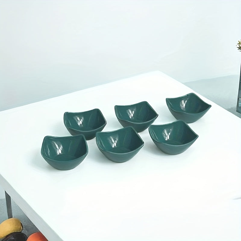6Pcs Durable Shatterproof Mini Dessert Bowls, Reusable Vibrant Color Sauce & Dessert Bowls, Dishwasher & Microwave Safe, Perfect for Appetizers, Dips, Snacks, Fruits, Ideal for Kitchen, Outdoor Picnic, Party, Portable & Compact