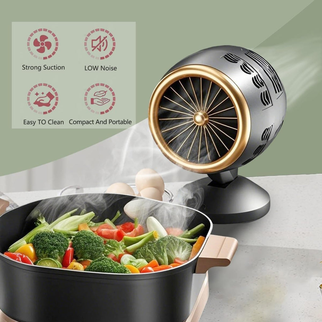 Compact Portable Range Hood for Outdoor & Indoor Cooking – USB-Powered Kitchen Exhaust Fan with Adjustable Stand, Perfect for BBQ & Hot Pot