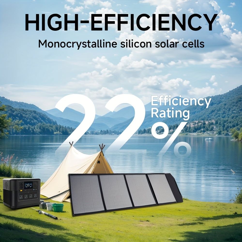 LVYUAN 200W/400W 36V 可攜式單晶矽太陽能板，超輕折疊太陽能板套件，帶可調式支架，可折疊太陽能板套件，適合露營的便攜式太陽能充電器，適用於露營車、船、筆記型電腦、貨車太陽能發電機。