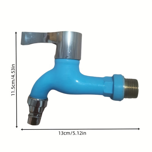 1pc Plastic Washing Machine Faucet - Wall Mount, Single Cold Water, Kitchen & Bathroom Connector, Outdoor Frost-Proof Tap with Diverter