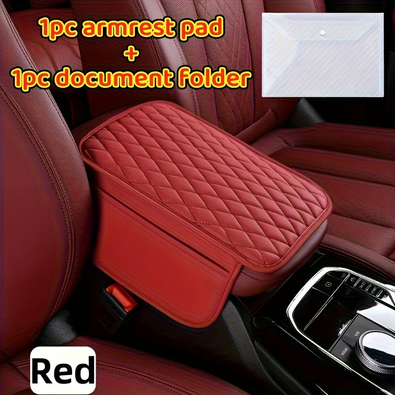 Car Armrest Box Pad, Leather Storage Mat, Multiple Colors, High Quality