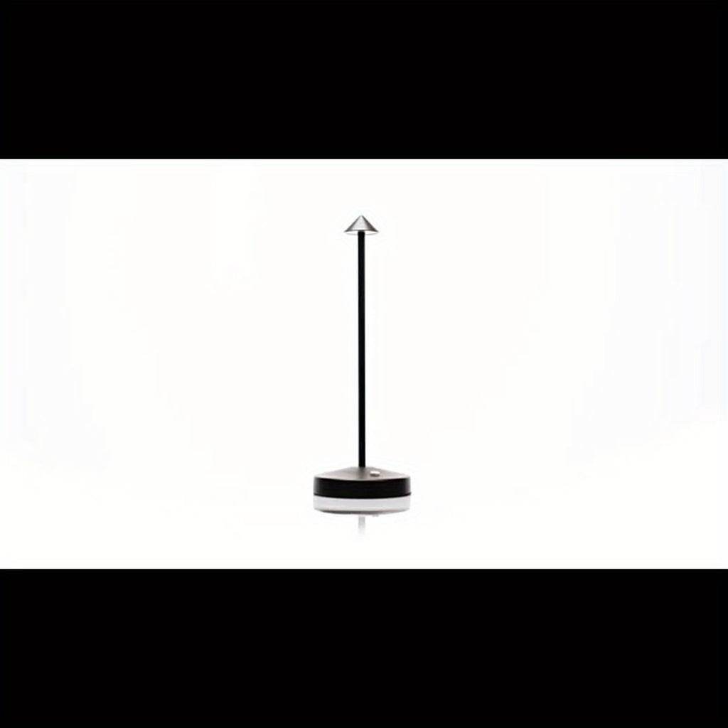 2pc rechargeable ambiance wireless smart table lamp, portable LED battery-powered USB desk light, 3-level brightness adjustable bedside night light, suitable for restaurant and outdoor scenes