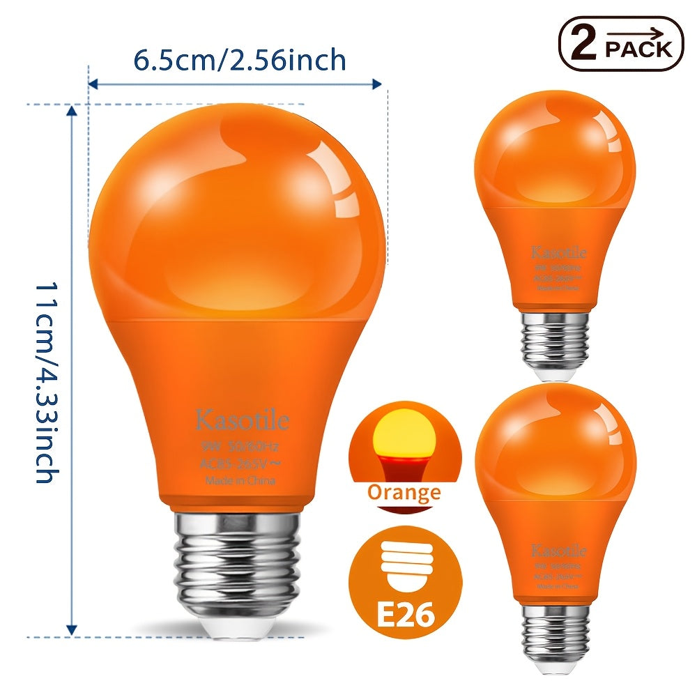 Colored bulb 9W E26 base, suitable for Halloween, Christmas parties, holiday lighting, colors available in blue/red/green/purple/orange/pink