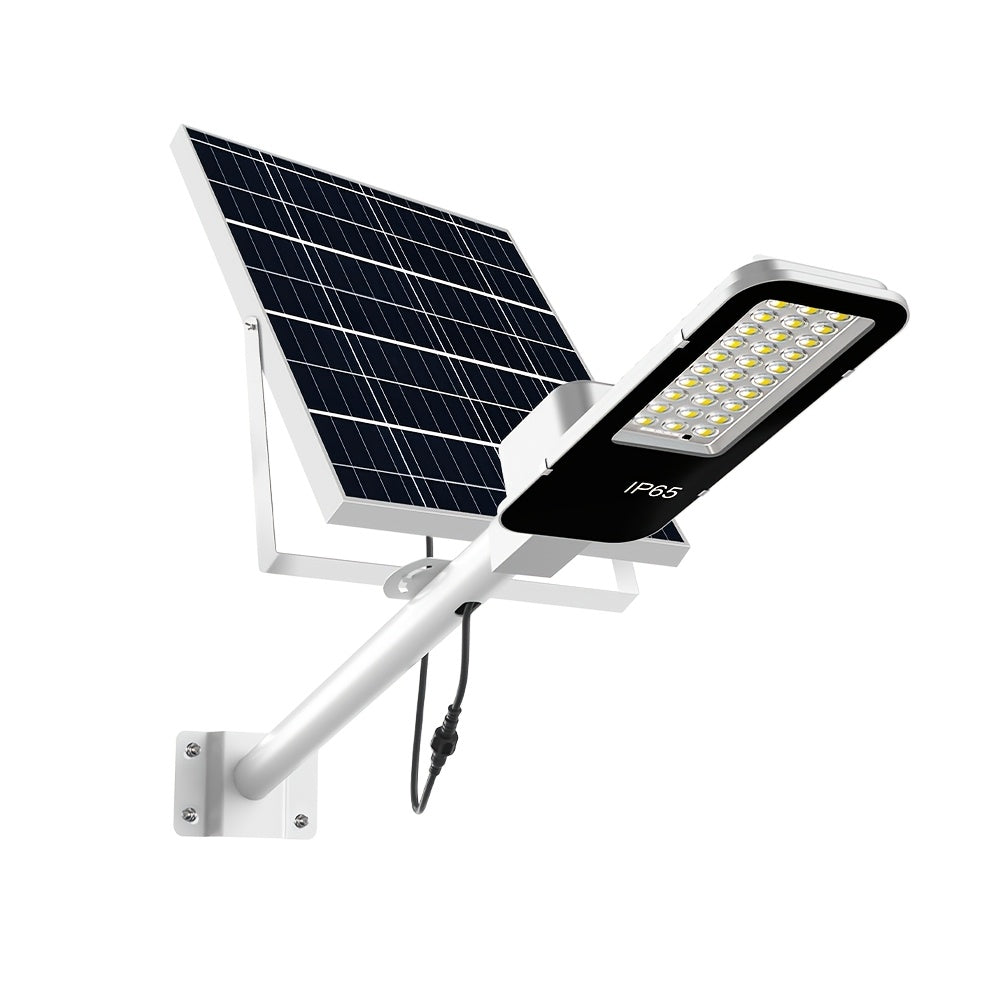 1 Piece Powerful LED Solar Street Light, IP65 Outdoor Garden Light, Dusk-to-Dawn Security Floodlight, with Remote Control, 10000mAh Large Capacity, Semi-Flush Mount Exterior Wall Light, Perfect for Garden, Pathway, Courtyard, Patio, Garage