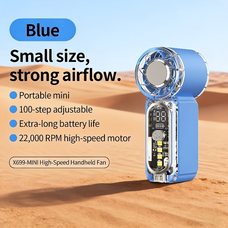 MINI Compressed Small Air Blower, Lightweight Body, Powerful Wind & Portable Design, Equipped with Minil100 Gear, High-Speed Motor Adjustable up to 22,000 RPM, Long-Lasting Battery