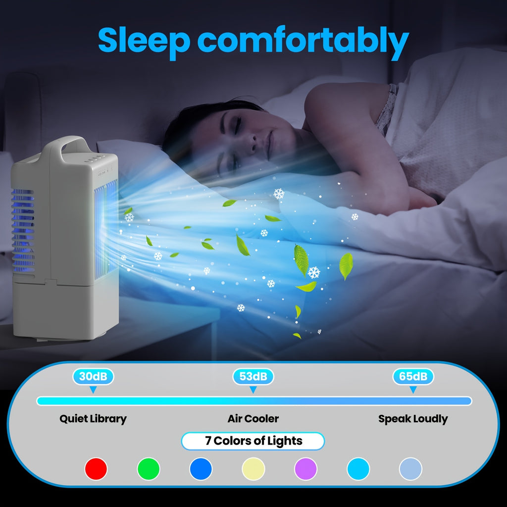 Portable Fan - Quiet Mini Personal Desktop Air Cooler for Bedroom, Living Room, Study and Travel, Energy-Efficient Quadrilateral Design, Battery-Free Direct Powered Cooling Device, Modern Home Air Cooler Fan