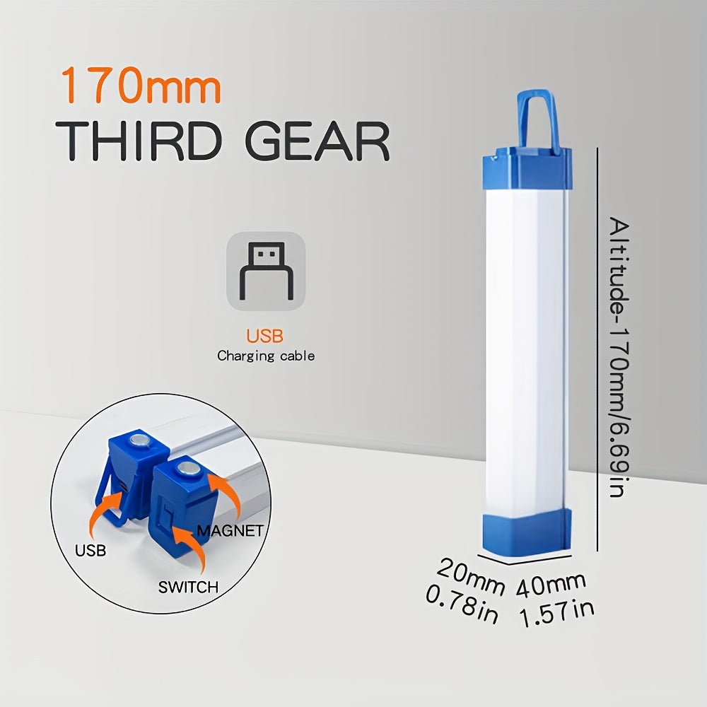 LED handheld camping emergency light, 20.5-inch / 6.7-inch portable light tube, with hook, suitable for outdoor emergency portable lighting, lightweight and compact design, durable handheld lamp, ideal choice for hiking