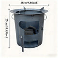 Outdoor Grill, Fire Pit, Patio BBQ Heating Stove, Outdoor Leisure Camping Stove, Charcoal Grill, Hiking BBQ Stove