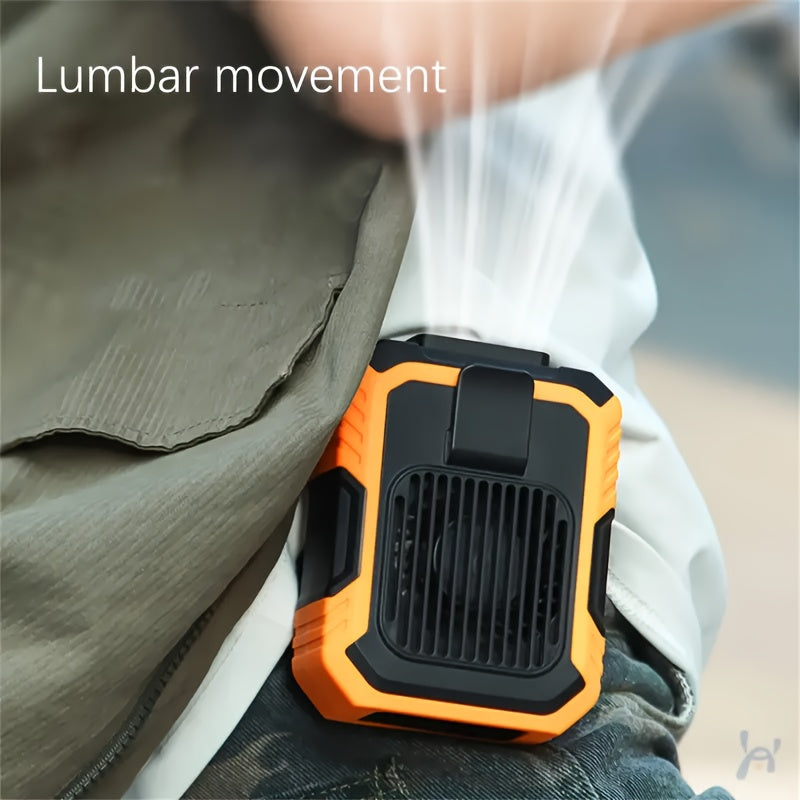 Wall Mountable Fan, USB Rechargeable Dual-Function Multi-Purpose Fan with Wind & Light Modes, Quiet Fast Cooling Dehumidifying Fan, Lanyard Design for Waist Wearing, 3 Speed Levels, Perfect for Travel & Outdoor Activities