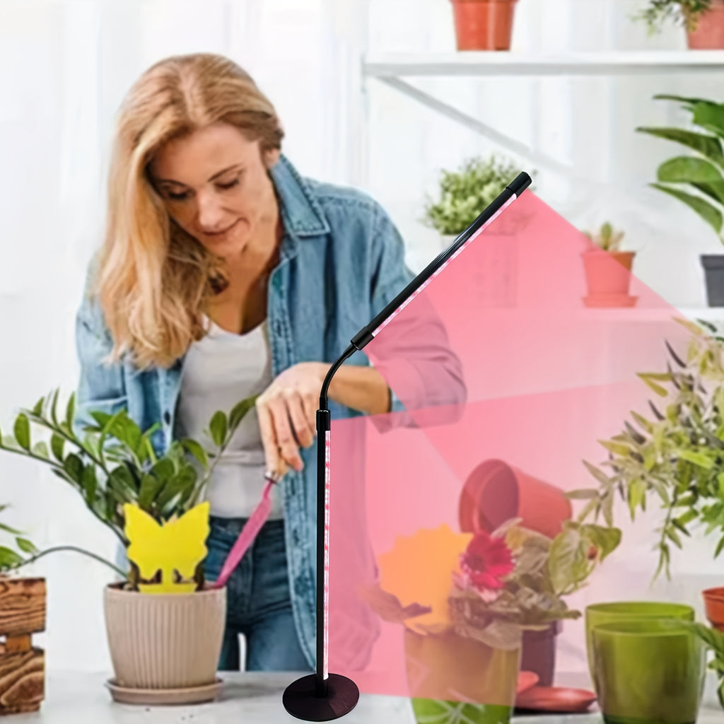 1/2-Pack Full Spectrum Plant Grow Light, Ultra-Thin LED Grow Light Strip, 3/9/12H Auto On-Off Timer, 3 Lighting Modes, Ideal for Indoor Plant Growth