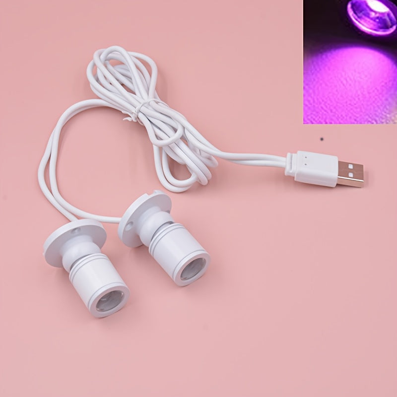 Dual-head USB LED desk lamp, with gooseneck arm and USB cable - suitable for office, aquarium, bookshelf - USB spotlight, ceiling/luminaire (not compatible with USB port)