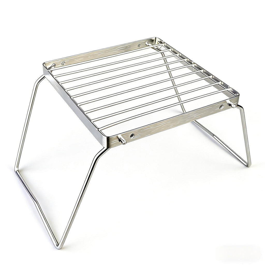 Portable Stainless Steel Wood Burning Camping Stove - Heavy-Duty Foldable Outdoor Stove with Chimney & Fire Pit, Compatible with Charcoal/Wood, Ideal for Hiking, Camping, Survival & Backyard Use