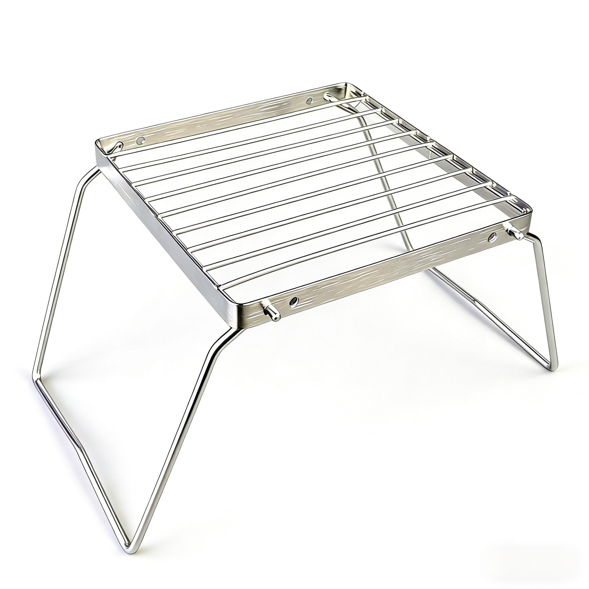 Portable Stainless Steel Wood Burning Camping Stove - Heavy-Duty Foldable Outdoor Stove with Chimney & Fire Pit, Compatible with Charcoal/Wood, Ideal for Hiking, Camping, Survival & Backyard Use