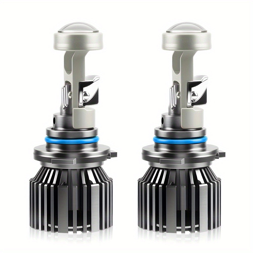 ROADSUN 2-Pack Car Mini Lens 1:1 Wireless 9005/HB3 9006/HB4 H4 H7 H11 Projection Beacon Plug-and-Play for Car LED Projection Bulbs 6000K, Suitable for Car Motorcycle Mini Lens, No Battery Included