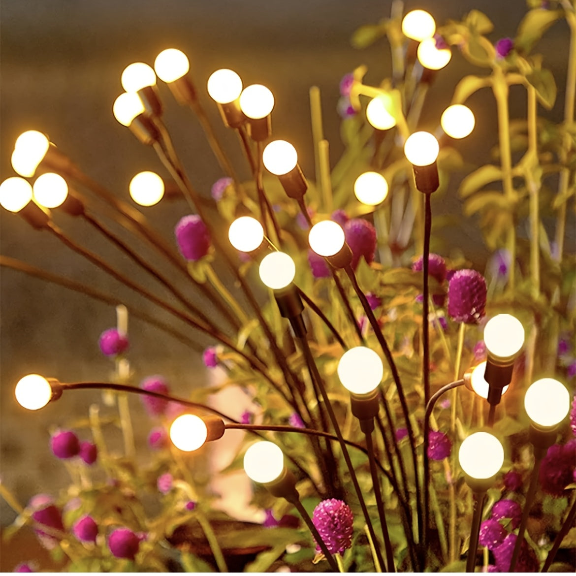 30-Inch 8-Piece LED Small White Ball Warm Light, Solar Powered, 8 Lighting Modes, Outdoor Swaying Light, Suitable for Outdoor Path, Garden, Courtyard Decorative String Light, Birthday Wedding Scene Decorative Atmosphere Creation