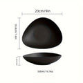 1 Piece Japanese Fruit Salad Bowl, Creative Triangular Salad Bowl Plate, High-End Frosted Black Dinner Plate, Novel Dessert Bowl 16.9oz – Unique Salad Dish