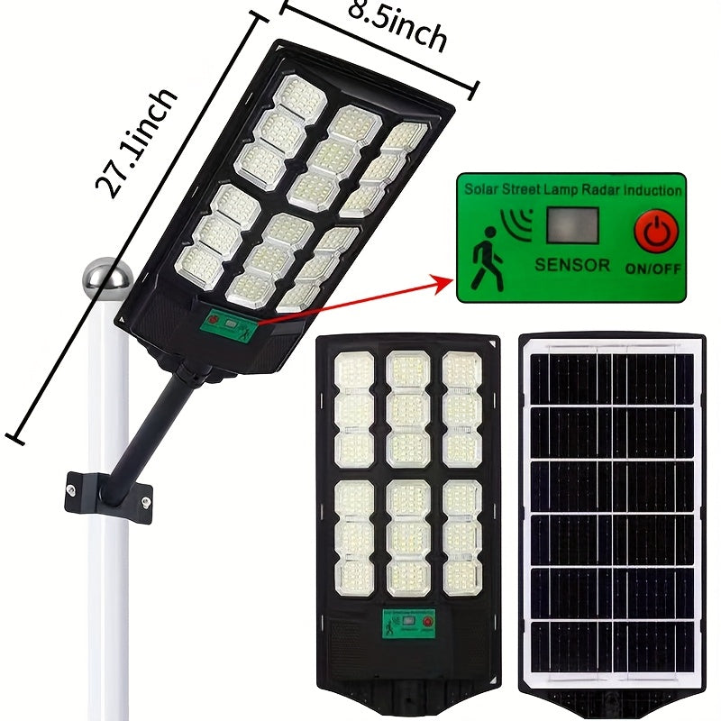 Outdoor Courtyard Solar Wall Light Street Light Waterproof, Solar Street Light Remote Control, Solar Flood Light Motion Sensor Courtyard Lighting, Deck Light, Garden Light Solar Parking Lot Light