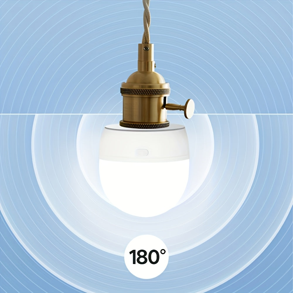 Rechargeable smart LED bulb, E26/E27 base bulb, with remote control for adjustable color temperature and brightness LED light, USB rechargeable bulb, suitable for living room, bedroom, chandelier, floor lamp