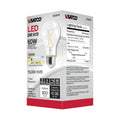 Satco S12415 8W A19 clear LED bulb, 3000K, medium base