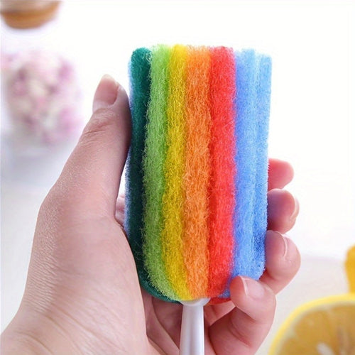 1PC Hanging Multicolor Kitchen Bottle Cleaning Brush, Long Handle Cup & Baby Bottle Brush, Hardened Bristles Effective Stain Removal, Durable Design