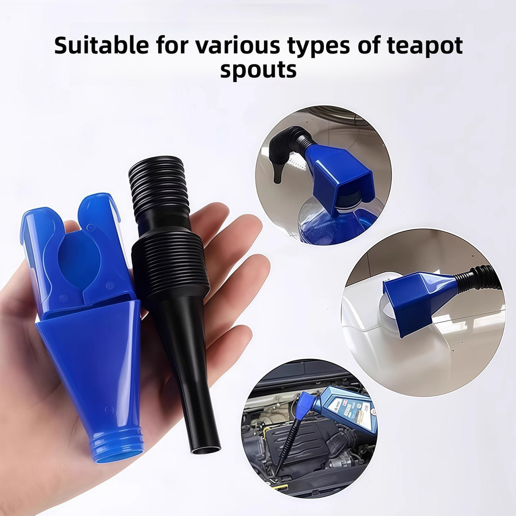 Hands-Free Convenient Square Oil Filling Funnel – Snap-On Buckle Funnel, Car Oil Refill Tool