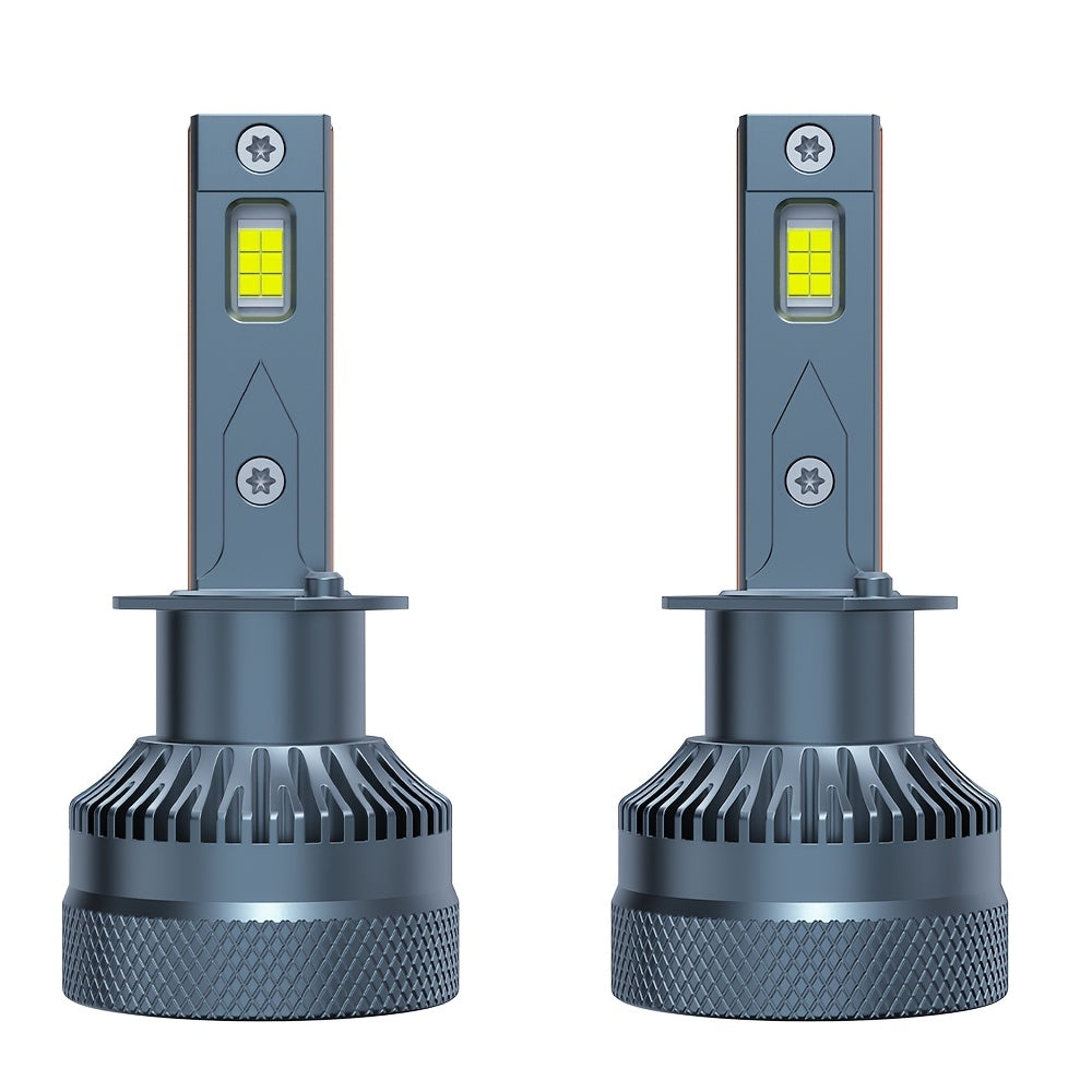 Pair of 220W LED Bulbs, Compatible with H7, H4, H11 and More, Equipped with Two Copper Tubes, Suitable for All Types of Car Headlights, Operating Voltage 12V/24V, Color Temperature 6500K, No Battery Included