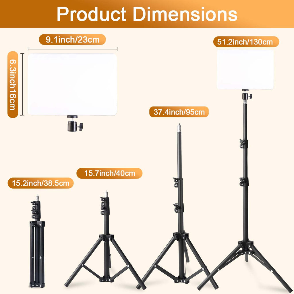 UEGOGO portable USB-powered LED video fill light kit, with adjustable tripod and color temperature spotlight — low-voltage lighting design, suitable for home video recording, YouTube, live streaming, vlogging, and smartphone/fill light shooting