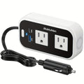 200W车载电压变换器，Blubluman 12V直流转110V交流插座带30W USB-C，QC3.0快充24W，适用于汽车的电源逆变器，笔记本电脑充电接口