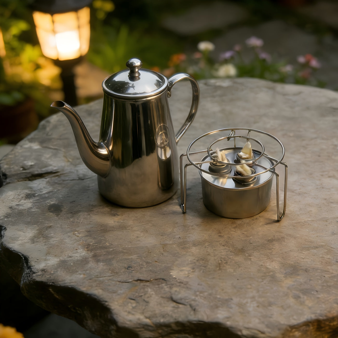 Outdoor Portable Stove 2-Piece Set, Does Not Include Liquid Fuel, For Cooking Only, Not for Food Contact, Lightweight Burner & Bracket Combo, Ideal for Camping, Hiking, Road Trips & Outdoor Travel with Family & Friends