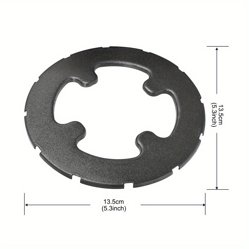 Universal 12-Tab Cast Iron Pot Stand Ring, Compatible with Gas Stoves, Portable Stoves, Moka Pots – Outdoor Camping Cooking Support, Rust-Proof Coating, Diameter 5.3 Inches / 13.5 cm/
