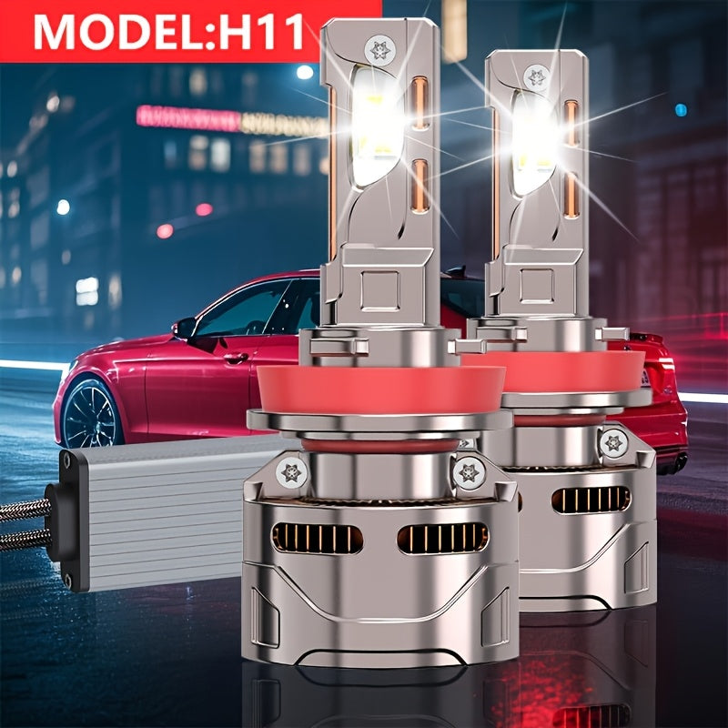2-Pack H7 Car LED Headlights High Brightness LED Bulbs 57846 Lumens 1000% High Beam Brightness Increase H1 H4 H7 H11 HB3/9005 HB4/9006 HIR2/9012 Models Easy Installation No CANBUS Error - B83