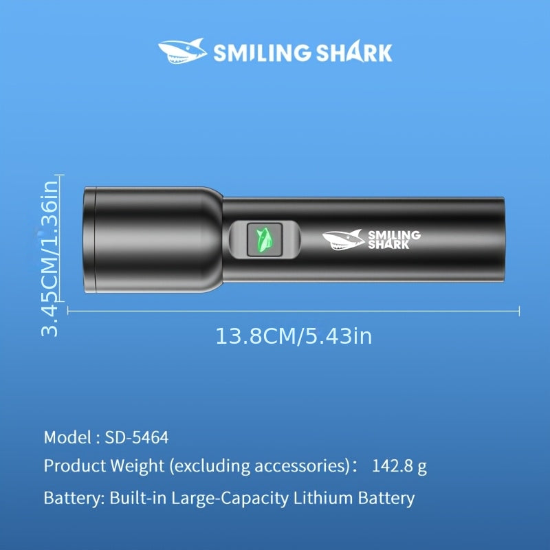 1PC RGB Photography Flashlight SMILING SHARK LED Torch SD5464 Zoomable Multi-Mode Type-C Charging White/Orange/Warm/Blue/Pink/Purple Dimmable Fill Light Colorful Ambient Light for Photography Lighting
