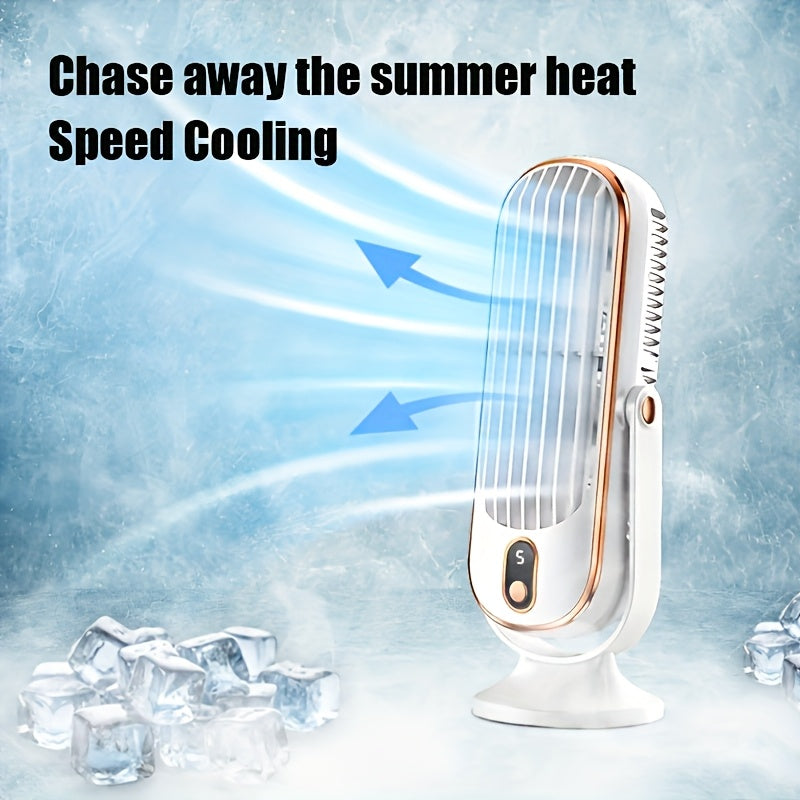 Portable Air Conditioner & Cooling Fan - Dual Motor, 5 Speeds, 720° Surround Cooling Fan | Ultra-Quiet USB Desktop Fan, Ideal for Home, Office, Bedroom, Travel, Camping, RV & Outdoor | Perfect Valentine’s Day & Christmas Gift for Family