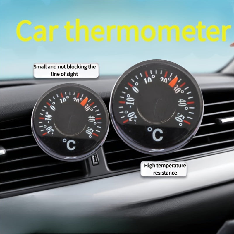 Mini Car Thermometer – No-Battery Dashboard Temperature Gauge, Easy Sticker Mounting, Battery-Free, Compact Auto Interior Decor, for Vehicle Cabin, Dashboard Decorative & Functional Accessory – For All Cars, Trucks, SUVs – Ideal Gift
