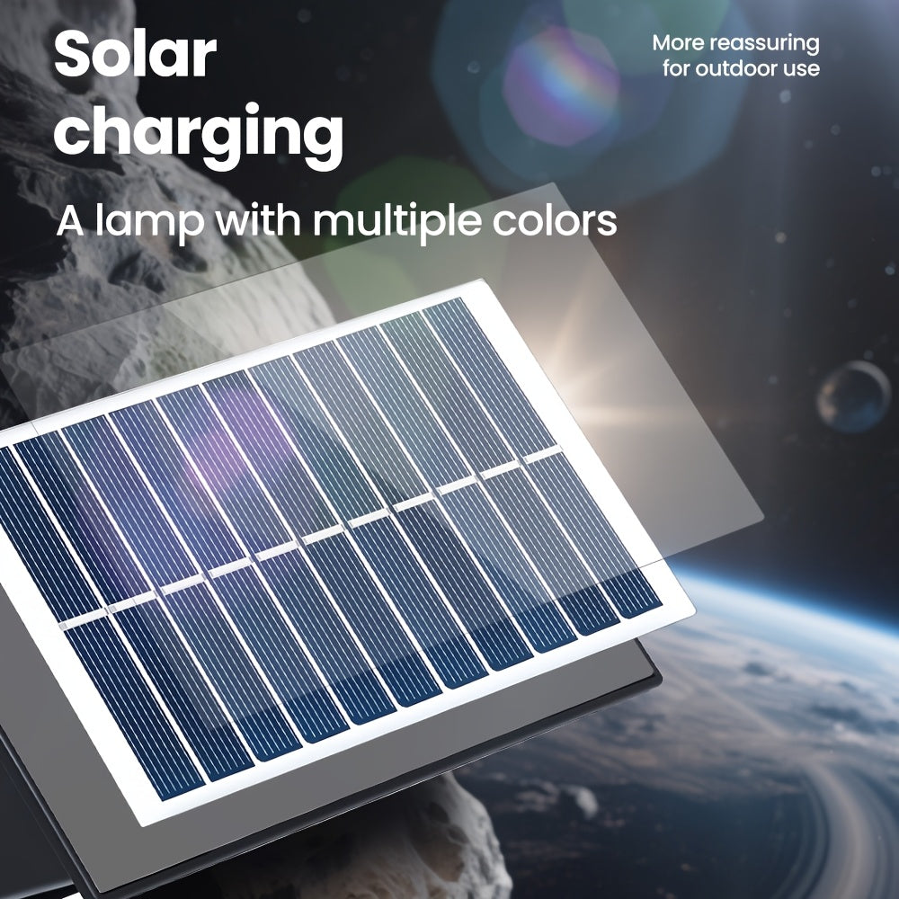 1-Piece Solar Wall Light, RGB Color Wall Washing Light, Outdoor Decorative Light, Ambient Light, Garden Light, Exterior Wall Light, IP54, Suitable for Villa Exterior Walls, Courtyard, Balcony, Garden, Park, Scenic Spots, Garden Decoration