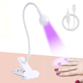LED light clip-on flexible metal tube USB mini gel lamp desktop nail dryer for DIY manicure, suitable for indoor bedroom home decor living room, perfect Christmas/Valentine‘s Day/birthday gift, nail lamp, desktop nail lamp