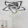 27 Inch Silent LED Modern Acrylic Ceiling Fan Light, Stepless Dimmable Speed Decorative Fan, Suitable for Bedroom Living Room Kitchen