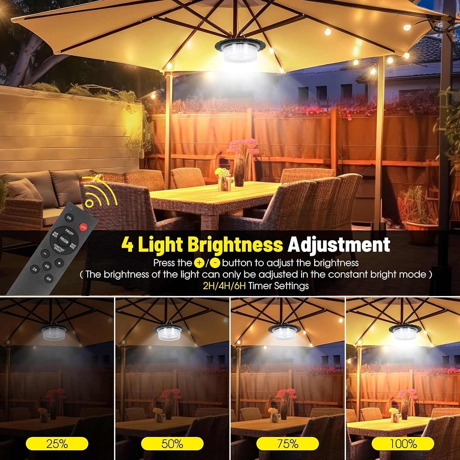 Solar Sensor Pendant Light - White Light