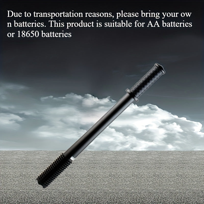 17.13 Inch High Hardness All-Metal Flashlight, High Brightness, Multiple Adjustable Modes, Long Range Tactical Flashlight, Multifunctional Car Flashlight, Suitable for Indoor & Outdoor Patrol, Camping, Fishing and Outdoor Sports